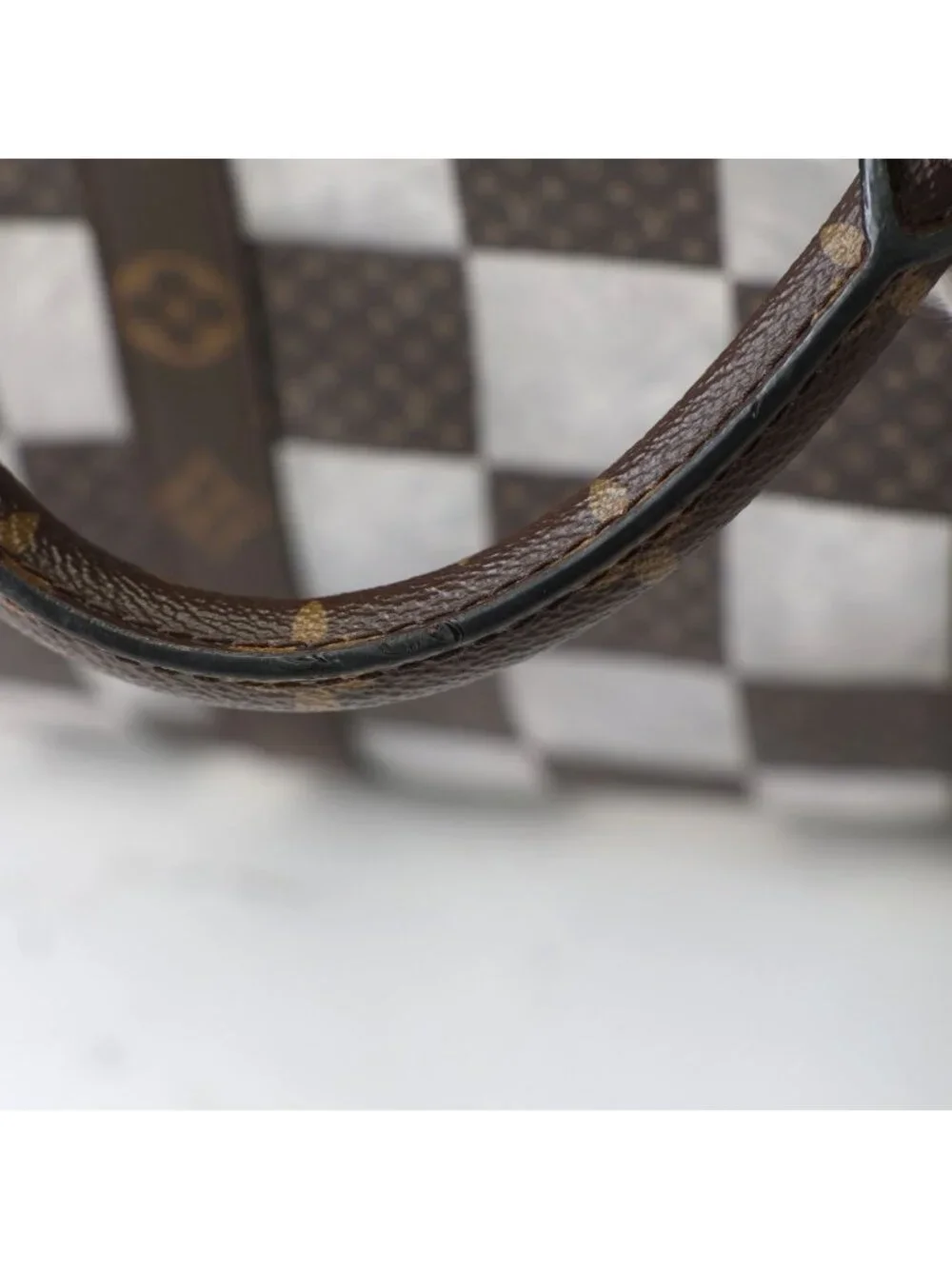 Louis Vuitton Monogram Chess Keepall Bandouliere 50 Boston Bag Brown